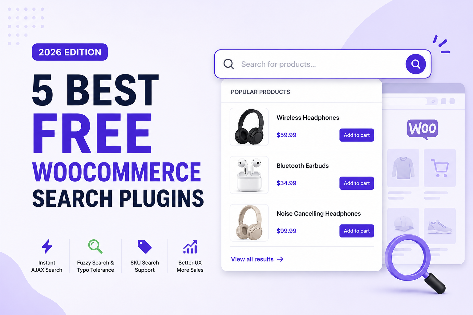 The 5 Best Free WooCommerce Search Plugins in 2026